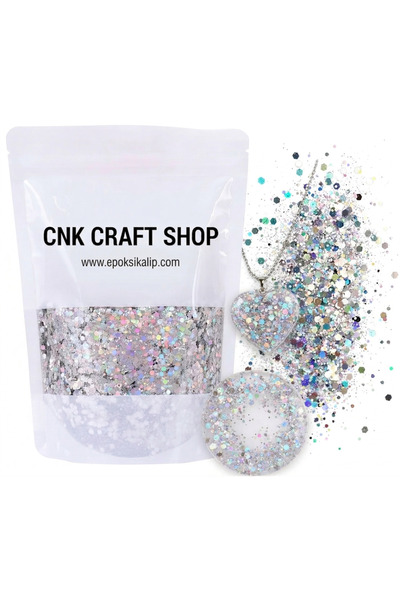 epoksi kalıp cank Holografik Gümüş Chunky Glitter Epoksi Mum Kokulutaş Reçine...