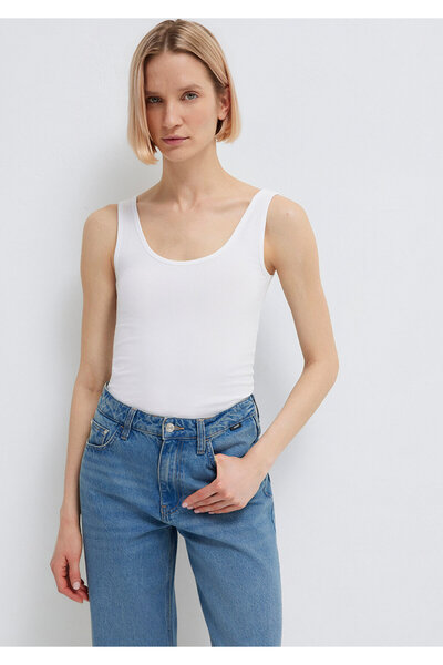 Mavi Beyaz Basic Stretch Atlet Fitted / Vücuda Oturan Kesim 164156-620