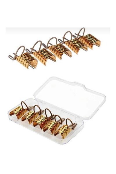 FREELADY Protez Tırnak Metal Şablon 5’li Set