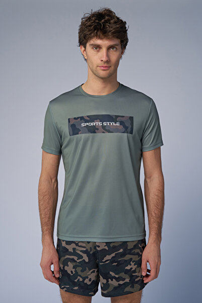 bilcee Чоловіча зелена тренувальна футболка 4519