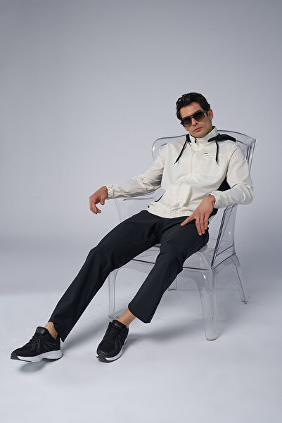 bilcee Men's White Hooded Woven Tracksuit Set 4000