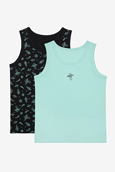 Penti Boy's Bubble Cotton 2-Piece Multi-Colored Undershirt