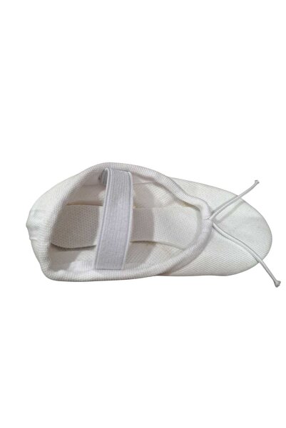 Güleçyüz Μποτάκια μπαλέτου με διπλή σόλα από λευκό καμβά