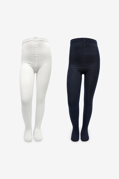 Penti Chiloți Pretty Rib pentru fete, 2 piese, alb-albastru închis