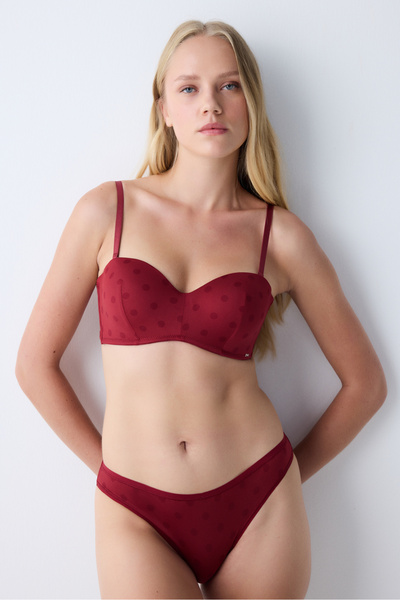 Penti Sutien Roșu Claret Lotus Essentials