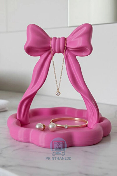 Printhane 3D Bowknot Design Jewelry Stand – 3D Printed Necklace, Ring, and Br...
