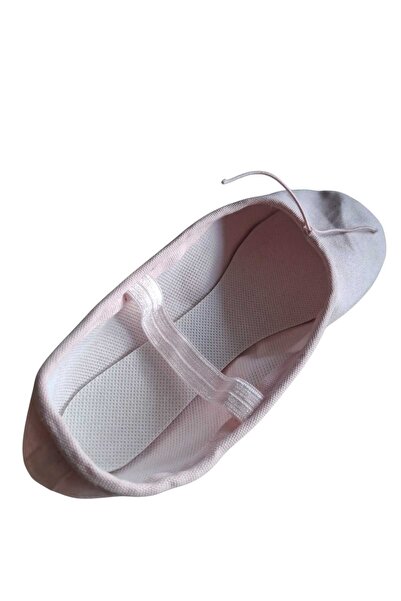 Güleçyüz Açık Pembe Kanvas Çift Taban Bale Patiği