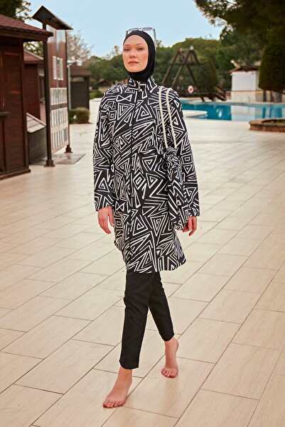 Riva Mera R2403 نموذج منقوشة ملابس السباحة الحجاب مغطاة بالكامل