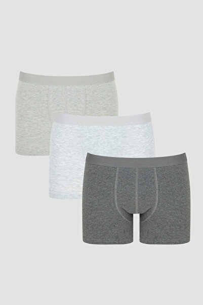 Penti Boxer de bază gri pentru bărbați, pachet de 3