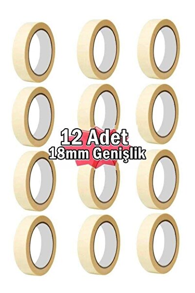 Genel Markalar 18mm X 25 Mt 12 Adet Kağıt Maskeleme Bandı