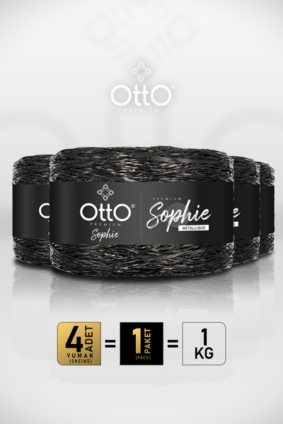 Otto Premium Sophie Metalik - Negru - Pachet de 4 - 250gr/420m - Geantă străl...