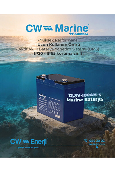 Tommatech Marine ABS Kasa Batarya 12.8V 100AH LFP Lityum Batarya