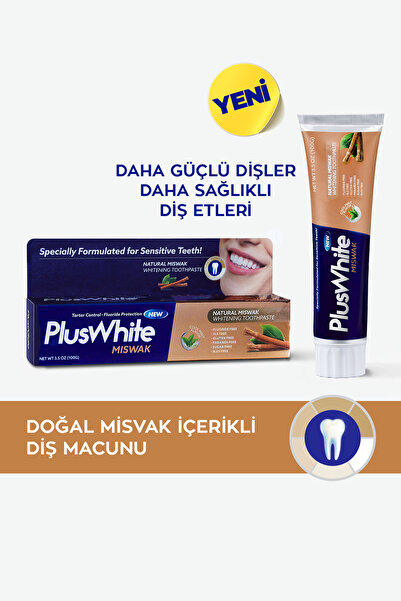 Plus White Doğal Misvak İçerikli Diş Macunu 100G