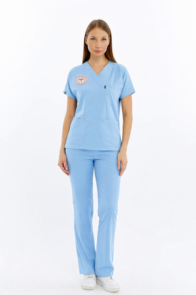Çatı Medikal Spaniard - Uniformă de medic material elastic Scrubs (Femei) (Co...