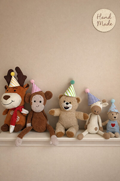 Minia Parti Süpriz Oyuncak İçin Lastikli Şapka 10 cm x 5 Adet