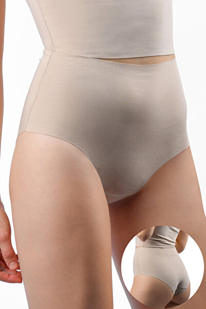 Bolero Pima Pamuk Dikişsiz Yüksek Bel Külot Ten