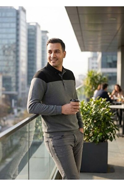 URUMDAY سترة رجالية بياقة من قطعة واحدة من نوع سيلانيك