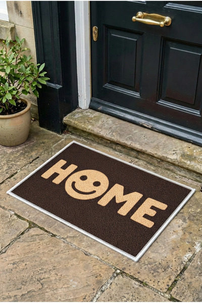 Zevahir Home Home Smile Modern Karşılama Kapı Önü Paspası