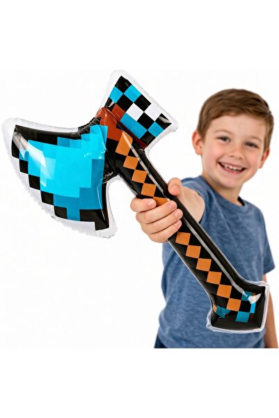 Printisor Balon AXE, Secure, Topor, de diamant MINECRAFT, 70cm, Gonflabil, Re...