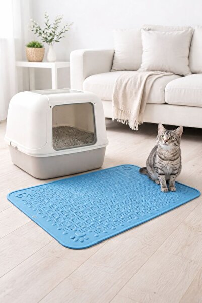 BRAVE PAWS Kedi Kumu Paspası Plastik,Kaymaz, Su Geçirmez,Yıkanabilir 42*54cm ...