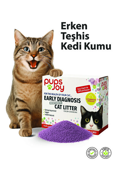 pupsjoy Renk Değiştiren Erken Teşhis Bentonit Kedi Kumu – İdrar Renk Değişimi...