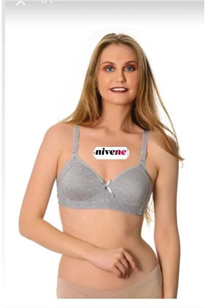 NİVENE Σουτιέν B Cup Grey χωρίς σύρμα σιλικόνης χωρίς μαξιλαράκι