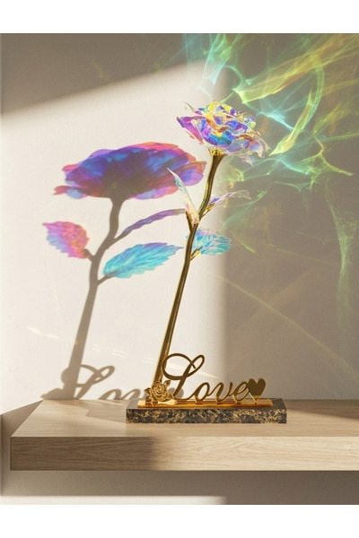 Glowdesigning Sonsuzluk gülü masa dekoru hediye hediyelik ürün solmayan gül h...