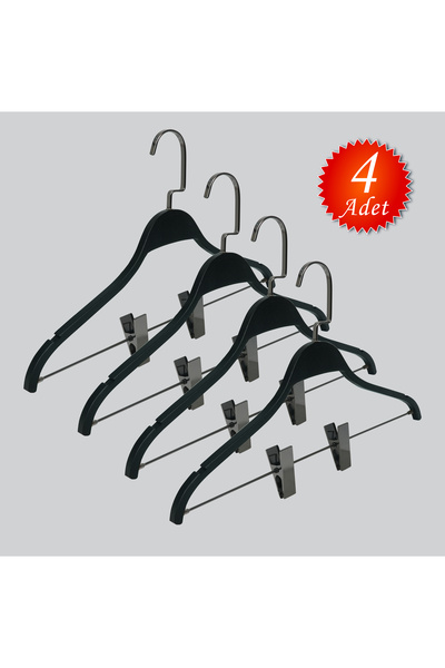 NYN Wooden (Black Nickel Hook) Hangers for Skirts, Trousers, Combinations, Ha...
