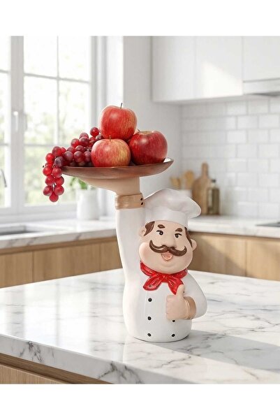 Dodemert Home Tepsili Şef Aşcı Polyester Sunumluk & Biblo