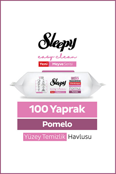 Sleepy Meyve Serisi Yüzey Temizlik Havlusu Mendili Pomelo 100 Yaprak