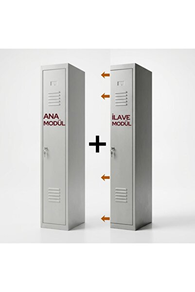 mobilyapratik Eklenebilir Modüllü Çok Amaçlı Metal Dolap - İlave Modül