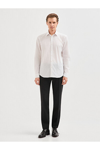 Karaca Erkek Slım Fıt Gömlek-Beyaz