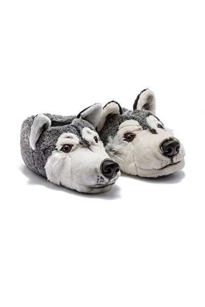 Twigy Сибирски мъжки пантофи с животински принт, сиви, 41/46