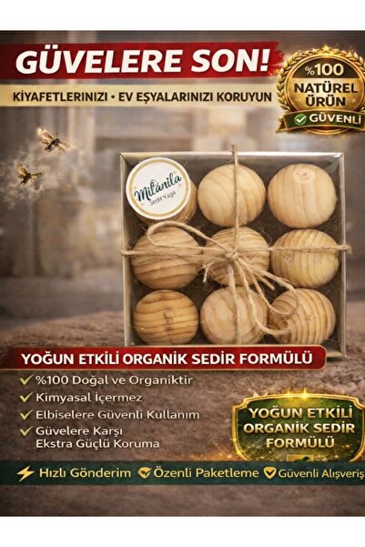 MilaNila Sedir Küp Güve Kovucu Doğal Güve İlacı Güve Stop Güve Sedir Yağı Top...