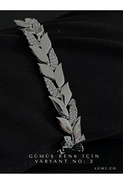 Genel Markalar TuelaTaki/ 14 Ayar Altın Kaplama Yaprak Model Taşlı Model Bile...