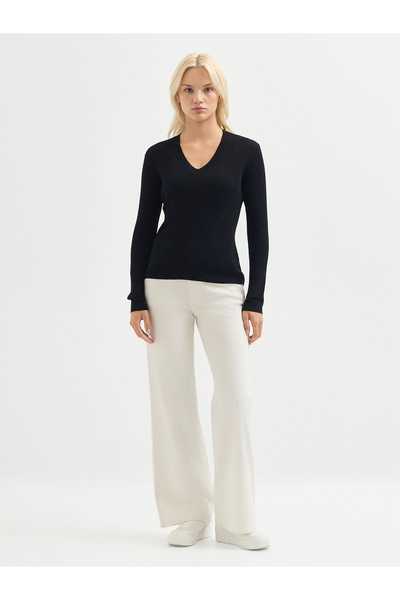 Karaca Kadın Triko Kazak-Siyah