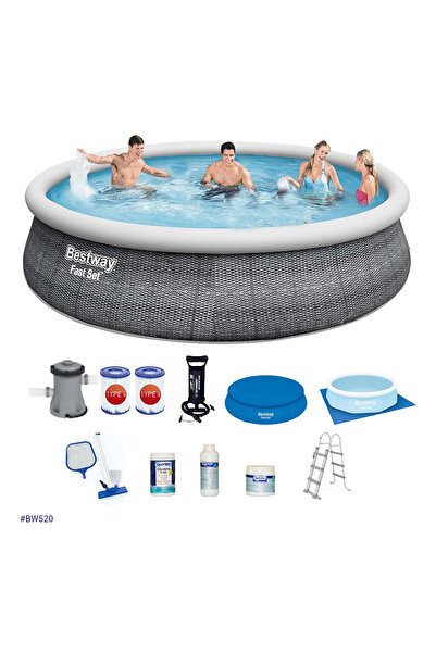 BESTWAY Büyük Şişme Havuz Seti 457x107cm Bw 520 57372