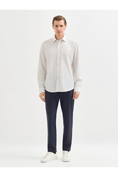 Karaca Erkek Modern Fıt Gömlek-Beyaz