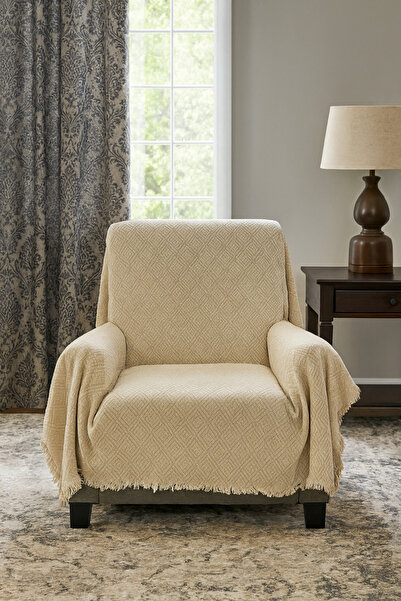 LUNGA VİTA غطاء أريكة فاخر منسوج بنمط رينو مقاس 180 × 180 يغطي جميع الأرائك ا...