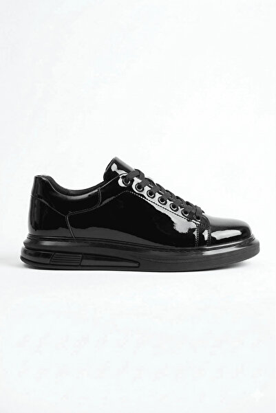 Zerenyus ZRC2457 - Premium Günlük Erkek Casual Sneaker Siyah Rugan