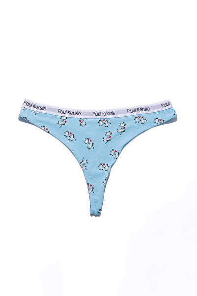 Paul Kenzie Desenli Kadın String Külot - Couple Collection Penguin Love