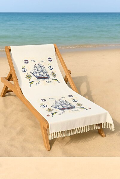 LUNGA VİTA منشفة شاطئ مطبوعة من الخيزران Peshtemal من الخيزران العضوي مقاس 90...