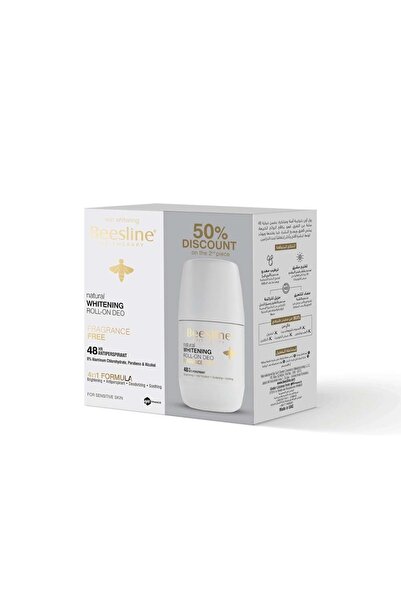 Beesline - رول أون لتبييض الأسنان - خالٍ من العطور - 2 × 50 مل