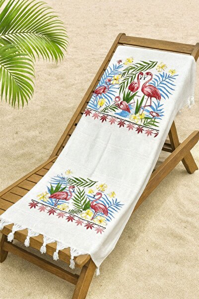 LUNGA VİTA منشفة شاطئ مطبوعة من الخيزران Peshtemal من الخيزران العضوي مقاس 90...