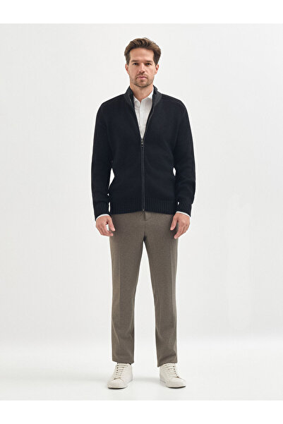 Karaca Erkek Regular Fıt Triko Hırka-Siyah