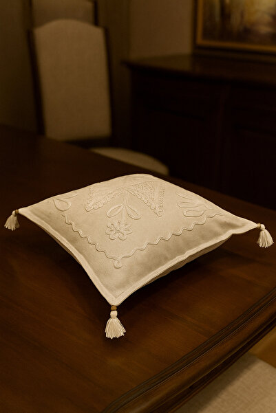 LUNGA VİTA (2 bucăți) Husă de pernă Buldan, țesută manual, bumbac 100% % dant...