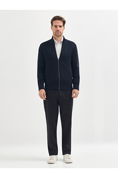 Karaca Erkek Regular Fıt Triko Hırka-Lacivert