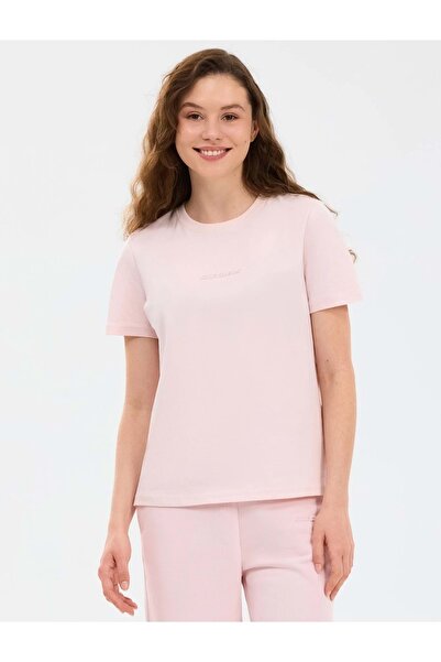 SKECHERS S2510029 W Essential Crewneck T-Shirt Women's T-Shirt Powder