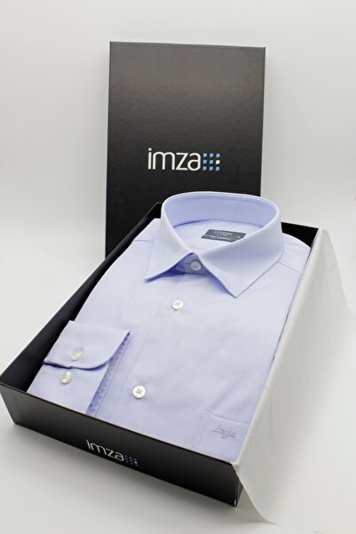 İmza Μπλε Σκληρό Γιακά Με τσέπες Comfort Fit Classic Πουκάμισο Βαμβάκι τεμαχί...