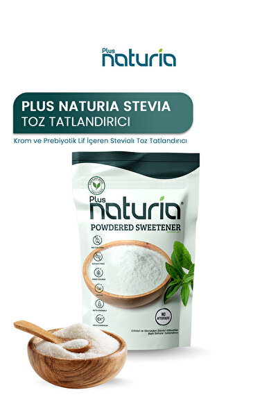 Plus Naturia Stevialı Sıfır Kalorili Toz Tatlandırıcı (Krom İlaveli)